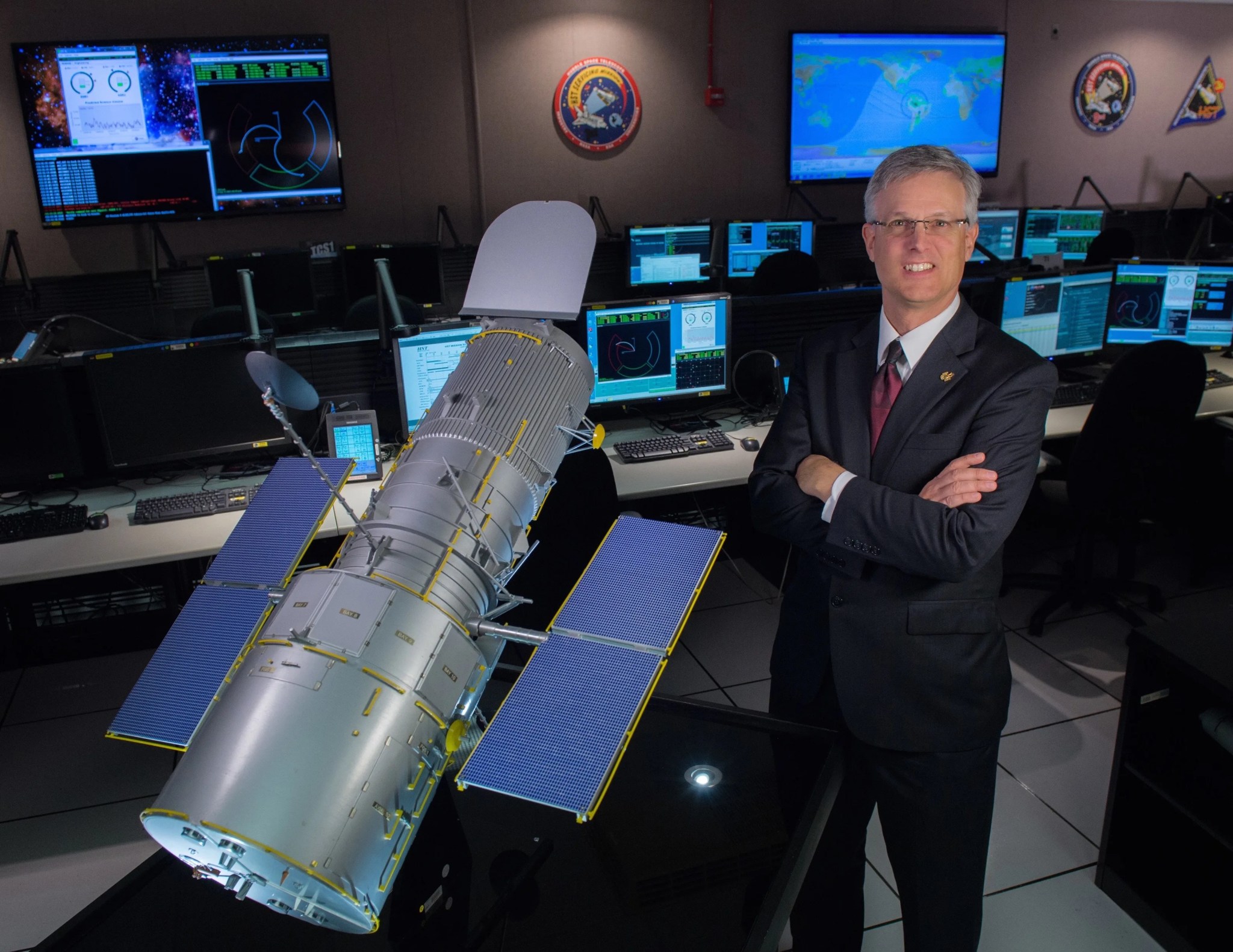 Jim Jeletic with Hubble model