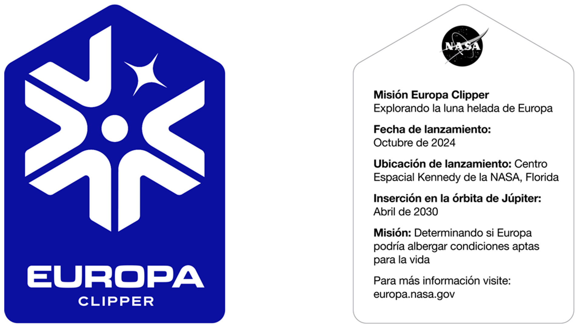 Adhesivo de Europa Clipper (azul, en español)