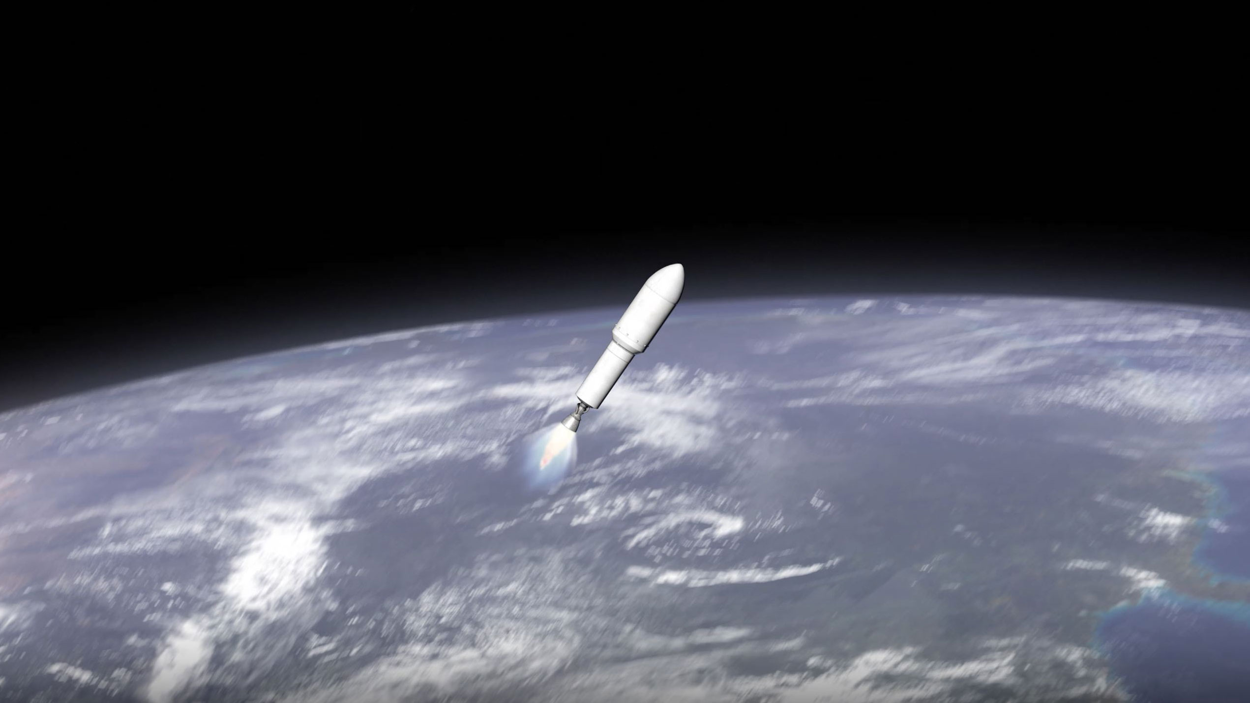 A screengrab from an animation showing Europa Clipper after launch.